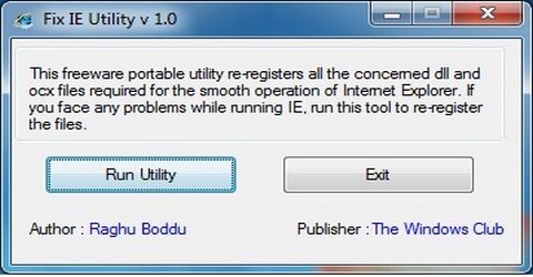 Riparare Internet Explorer con Fix IE Utility